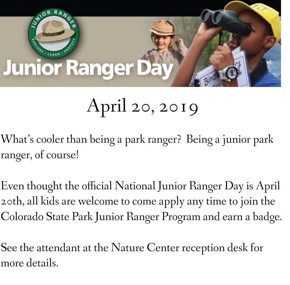 National Junior Ranger Day - April 20, 2019