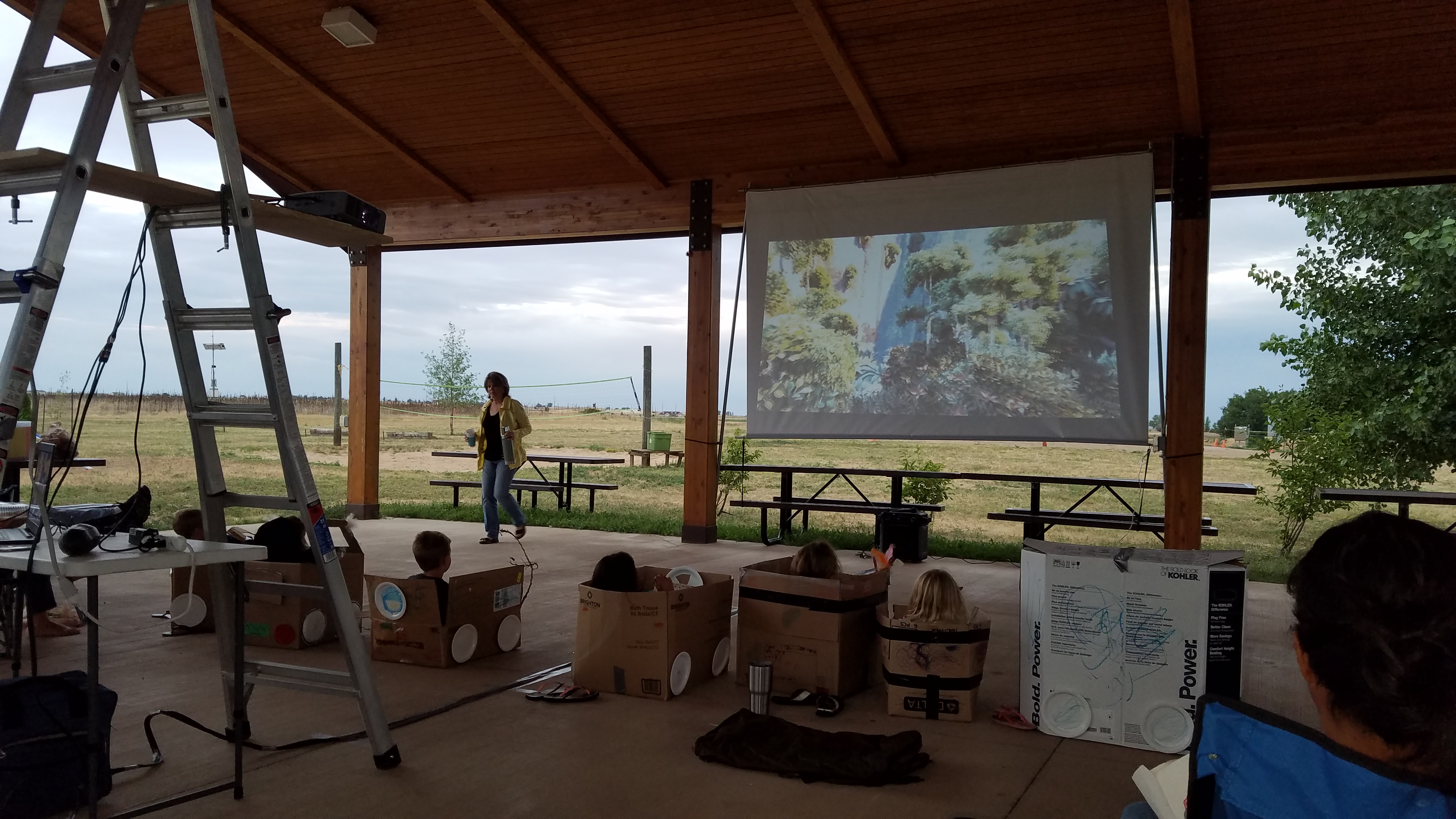 Drive-in for Kids under the Pavilion